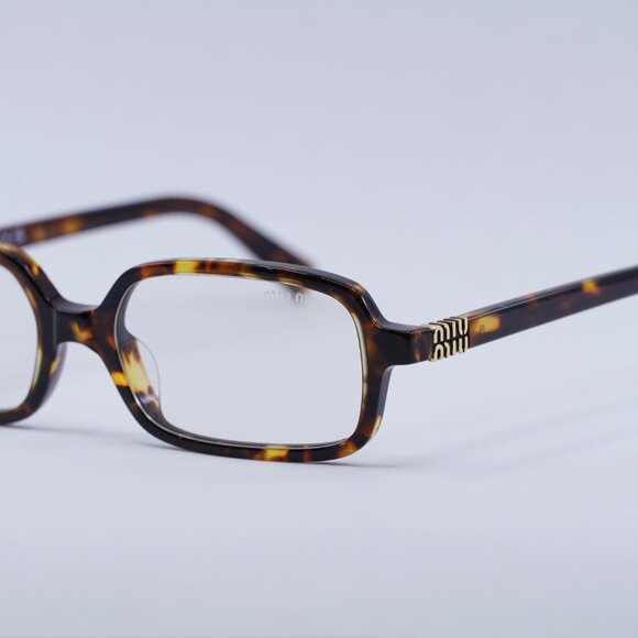 Miu Miu MU11ZS 14L08N Sunglasses Havana Rectangle Frame, Blue light Block Lenses main image 12